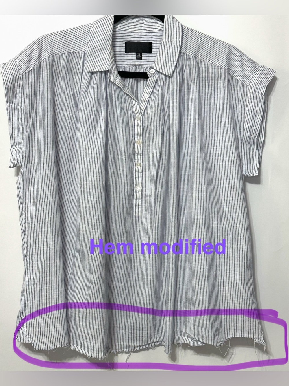 NILI LOTAN NORMANDY INDIGO STRIPE BLOUSE - INDIGO STRIPE XS 2689989 - Picture 10 of 14